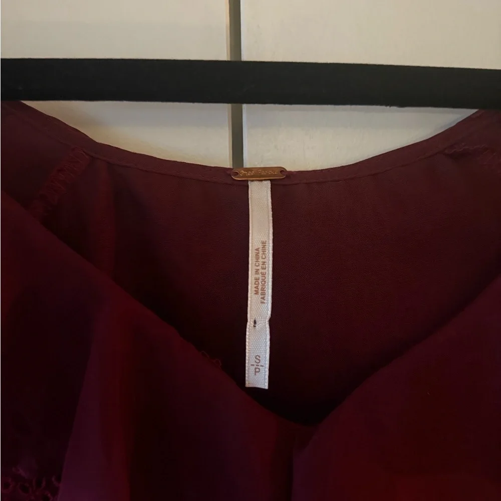 Red Free People Blouse - Picture 3 of 4